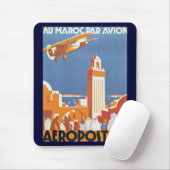 Nach Marokko mit dem Flugzeug Mousepad (Mit Mouse)