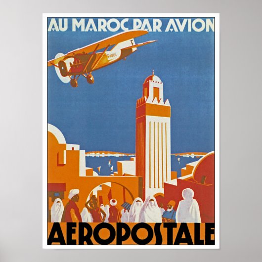 Nach Marokko mit dem Flugzeug Poster (Vorne)