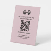 Nach Menü-QR-Code-Schild suchen | Webseite | Fitne Sockelschild (Vorderseite)