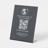 Nach Menü-QR-Code-Schild suchen | Webseite | Frise Sockelschild (Vorderseite)