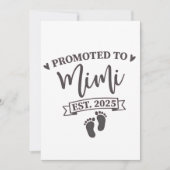 Nach Mimi Est befördert. 2025 Oma-to-be Einladung (Vorderseite)