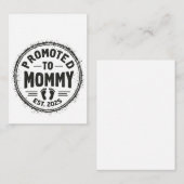 Nach Mommy Est befördert. 2025 Schwangerschaftsank Mitteilungskarte (Vorne/Hinten)