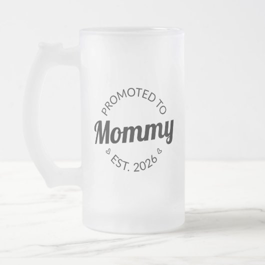 Nach Mommy Est befördert. 2026 Mattglas Bierglas (Links)