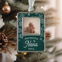 Nach Nana befördert | Baby Foto Oma Rahmen-Ornament Silber