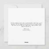 Nach Niedlicher Weihnachtskarte Feiertagskarte (Rückseite)