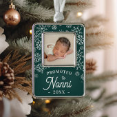 Nach Nonni befördert | Baby Foto Oma Rahmen-Ornament Silber