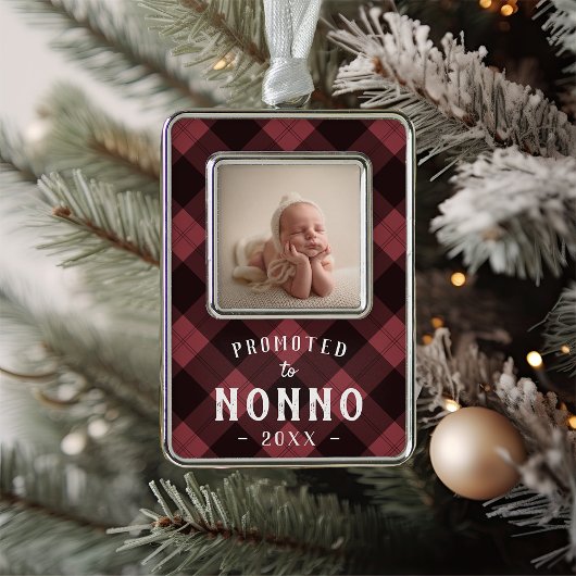 Nach Nonno befördert | Foto Grandpa Rahmen-Ornament Silber