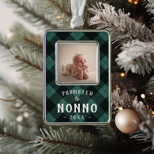 Nach Nonno befördert | Foto Grandpa Rahmen-Ornament Silber
