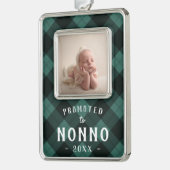 Nach Nonno befördert | Foto Grandpa Rahmen-Ornament Silber (Links)