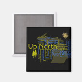 Nach Norden - mehr Michigan Magnet (Vorderseite/Rückseite)
