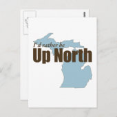 Nach Norden - Michigan Postkarte (Vorne/Hinten)