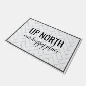 Nach Norden unser Zickzack Platz Fußmatte (Schrägansicht)