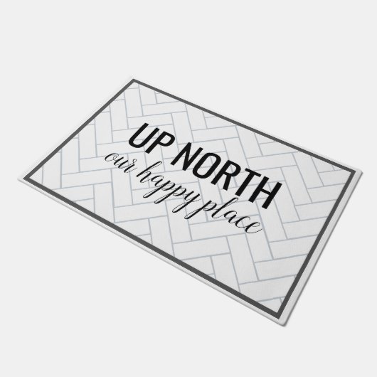 Nach Norden unser Zickzack Platz Fußmatte (Schrägansicht)