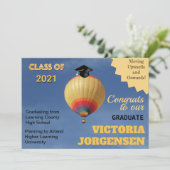 Nach oben - Hot Air Ballon Abschluss Ankündigung (Stehend Vorderseite)