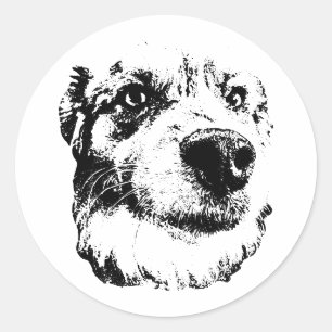 Nach oben Nah Runder Aufkleber