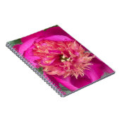 Nach oben nahe Pink-Peony Notizblock (Rechte Seite)