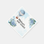 Nach oben und weg Elephant Heißluftballon nach Maß Serviette (Ecke)