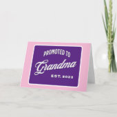 Nach Oma Est befördert. 2023 für das neue Oma Karte (Vorderseite)