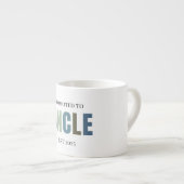 Nach Onkel EST 2025 befördert | Personalisiert Espressotasse (Vorderseite Rechts)