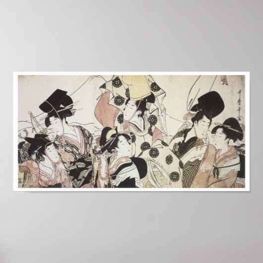 Nach Osten, Utamaro, 1795 Poster (Vorne)