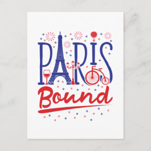 Nach Paris gebundener französischer Urlaub Reise R Postkarte