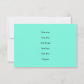 Nach Party Aqua und Blue Star von David Einladung (Rückseite)