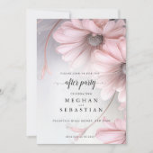 Nach Party Boho Pink Daisy Save The Date (Vorderseite)
