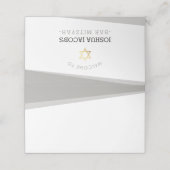Nach PARTY EMPFANG schlichte moderne Winkel grau Platzkarte (Außenseite Aufgefaltet)