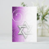 Nach Party Raspberry Shimmer Star von David Einladung (Stehend Vorderseite)