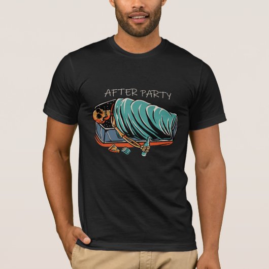 Nach Party Vibes | Funny Party Hangover T - Shirt (Vorderseite)