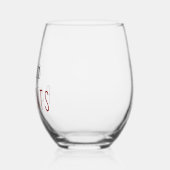 "Nach PATIENTEN" - Ärzte des Roten Schriftartes Weinglas Ohne Stiel (Links)