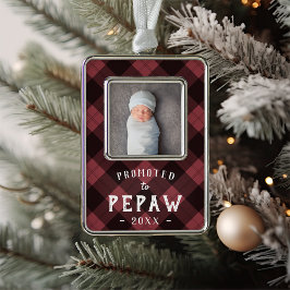 Nach Pepaw gefördert | Foto Grandpa Rahmen-Ornament Silber