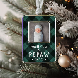 Nach Pepaw gefördert | Foto Grandpa Rahmen-Ornament Silber