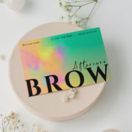 Nach Pflegeanweisungen Abstrakte Wasserfarbe Visitenkarte