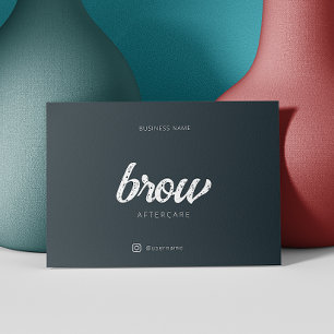 Nach Pflegeinstruktion einfache graue Browbar Visitenkarte