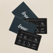 Nach Pflegeinstruktion einfache graue Browbar Visitenkarte