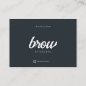 Nach Pflegeinstruktion einfache graue Browbar Visitenkarte (Vorderseite)