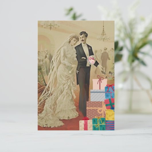 Nach Polterabend Dankeskarte (Stehend Vorderseite)