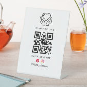 Nach QR-Code-Schild für Link-Hub scannen  Sockelschild (In Situ)