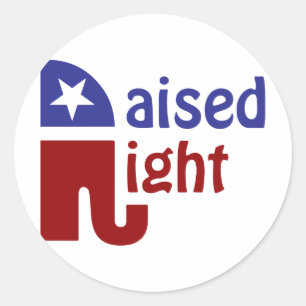 Nach rechts angehoben runder aufkleber