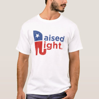 Nach rechts angehoben T-Shirt
