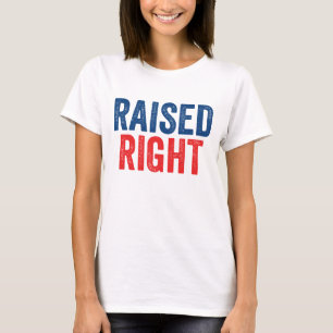 Nach rechts angehoben T-Shirt