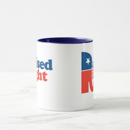 Nach rechts angehoben tasse (Zentrum)