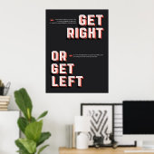 Nach Rechts gehen oder nach Links gehen Poster (Heimbüro)