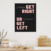 Nach Rechts gehen oder nach Links gehen Poster (Küche)