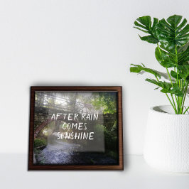 Nach Regen kommt Sonnenschein Sprichwörterbuch Poster