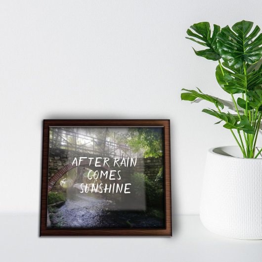 Nach Regen kommt Sonnenschein Sprichwörterbuch Poster