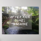 Nach Regen kommt Sonnenschein Sprichwörterbuch Poster (Vorne)