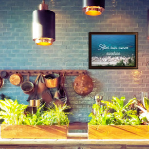 Nach Regen kommt Sonnenschein Spruchposter Poster