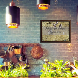 Nach Regen kommt Sonnenschein Weisheit Sprichwort  Poster